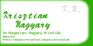 krisztian magyary business card